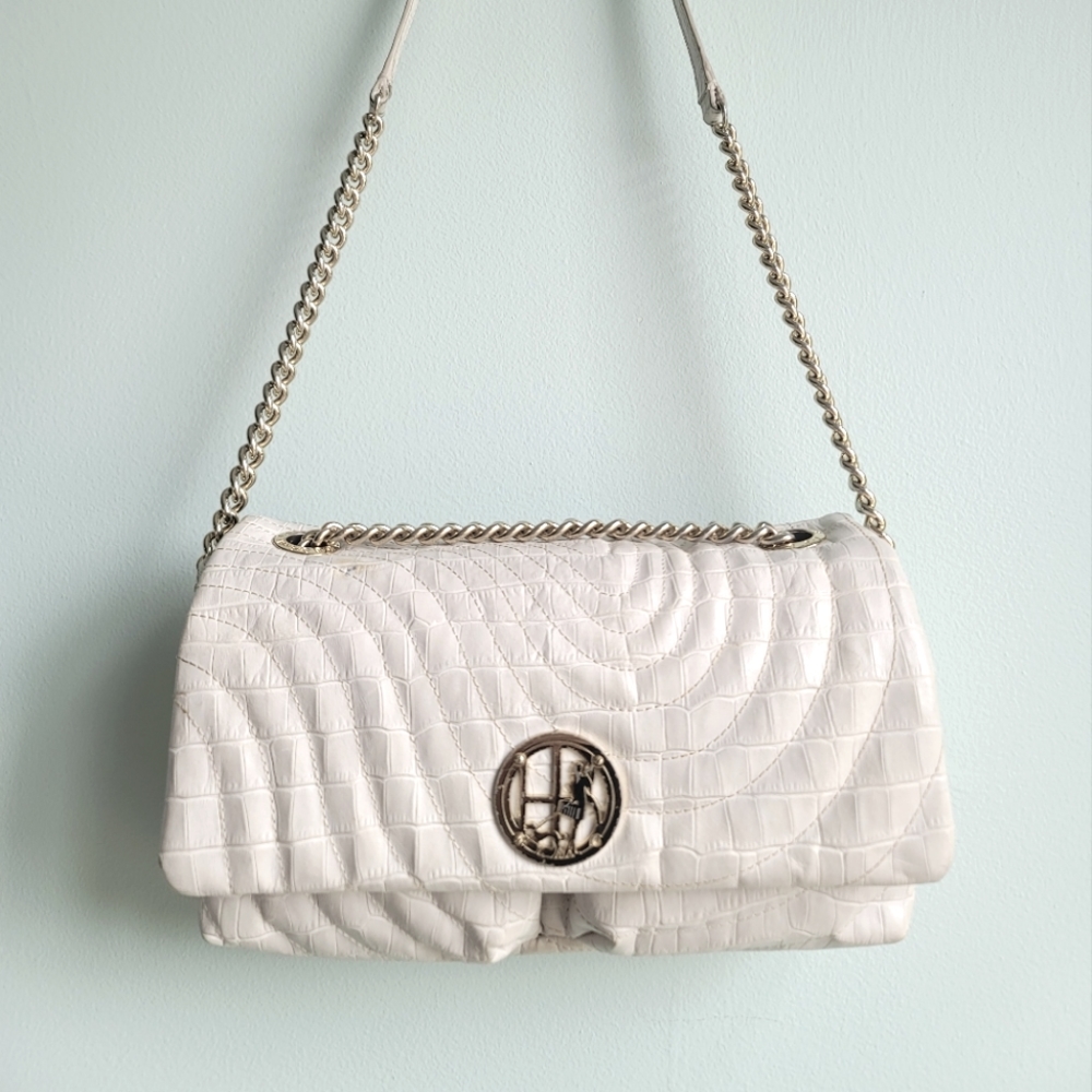 Henri Bendel Croc Leather Shoulder/Crossbody Bag